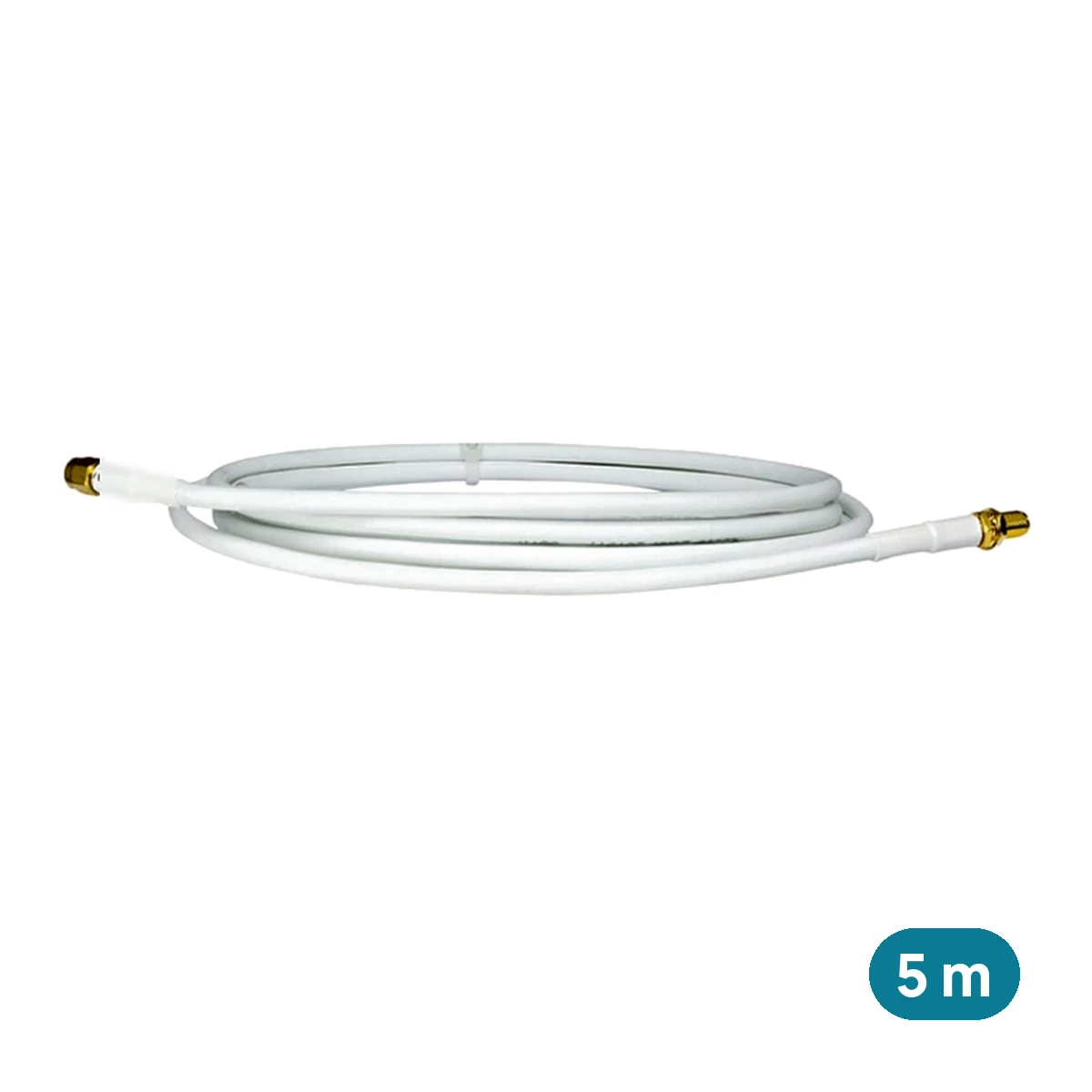 Dämpfungsarmes SMA-Antennenkabel, 5 m, weiß