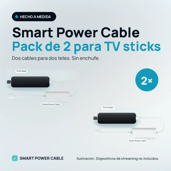 Pack de 2 cables Smart Power Cable para TV stick
