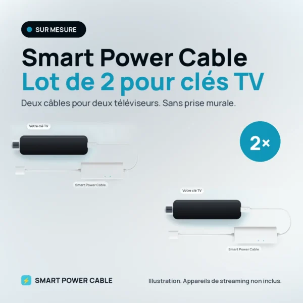Lot de 2 câbles Smart Power Cable pour clé TV
