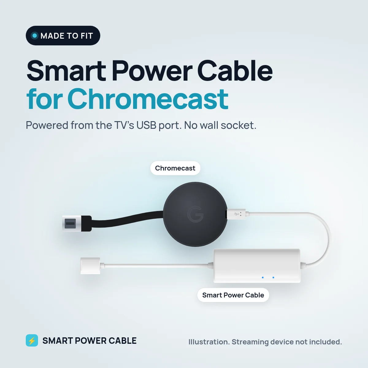 Smart Power Cable with Chromecast