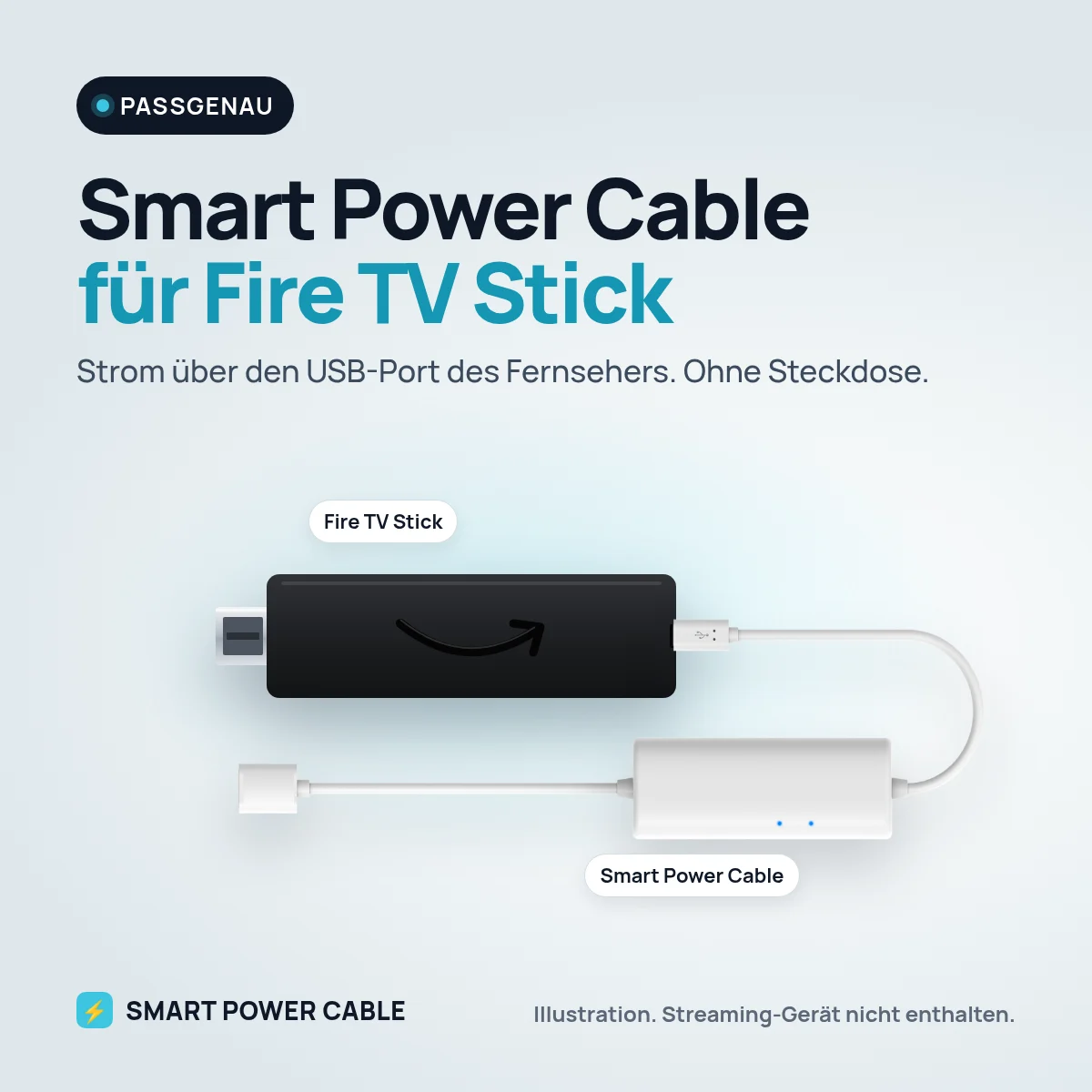 Smart Power Cable mit Amazon Fire TV Stick