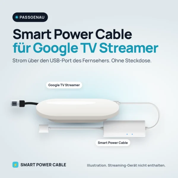 Smart Power Cable mit Google TV Streamer