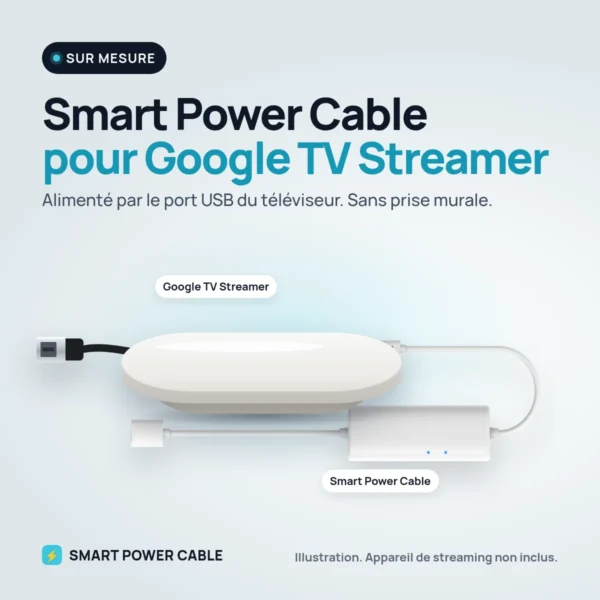 Smart Power Cable avec Google TV Streamer