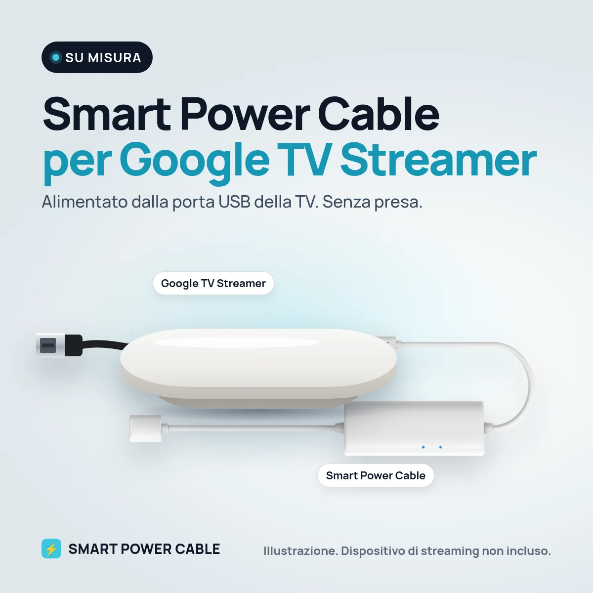 Smart Power Cable con Google TV Streamer
