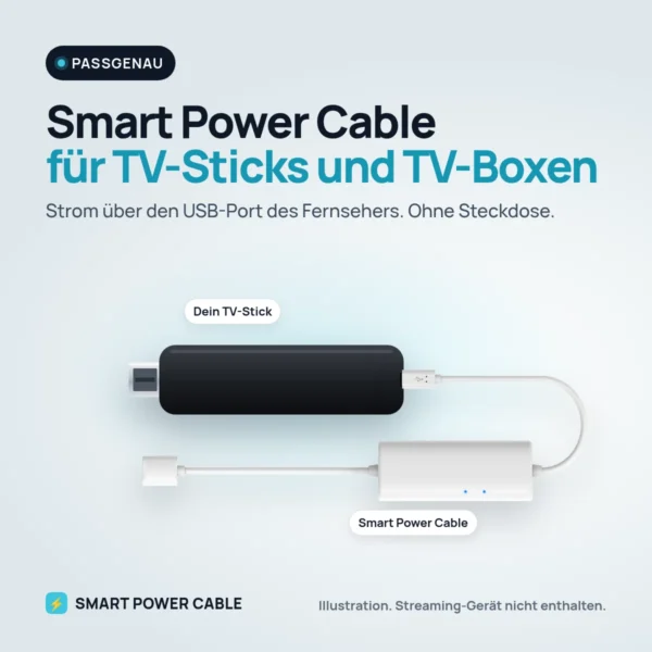 Smart Power Cable, USB-Stromkabel für TV-Sticks