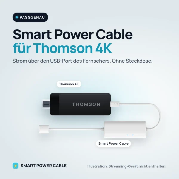 Smart Power Cable mit Thomson 4K UHD Stick