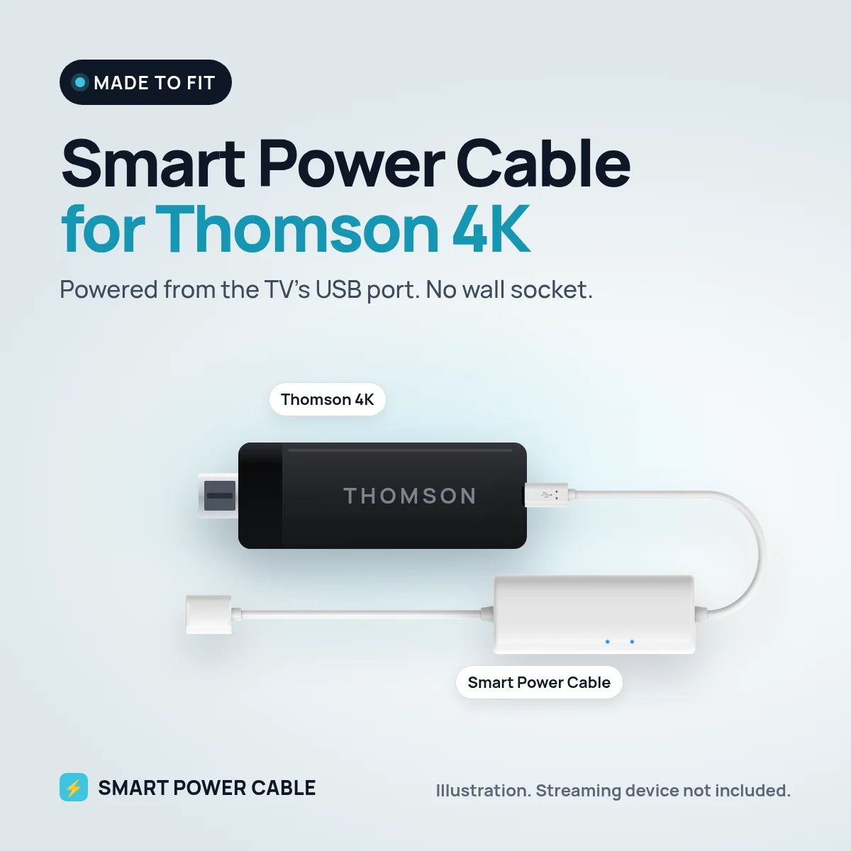 Smart Power Cable with Thomson 4K