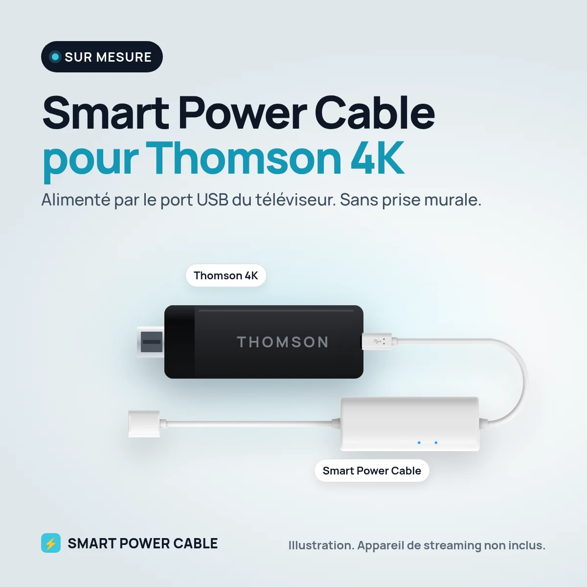 Smart Power Cable avec Thomson 4K