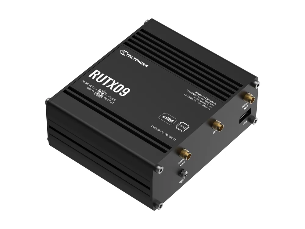 Teltonika RUTX09 Router, Vorderansicht