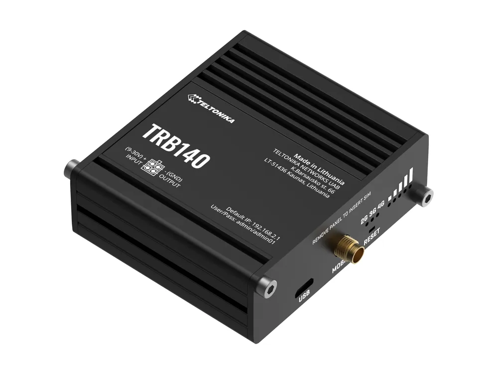 Teltonika TRB140 gateway, front view
